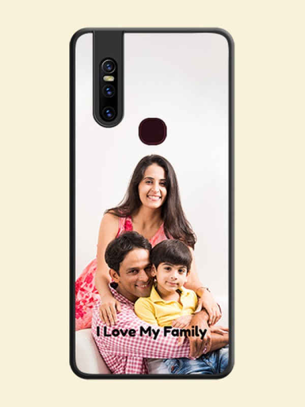 Full Single Pic Upload With Text On Space Black Personalized Soft Matte Phone Covers -Vivo V15