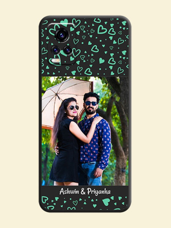 Sea Green Indefinite Love Pattern on Photo on Space Black Soft Matte Mobile Cover - Vivo V20 Pro 5G