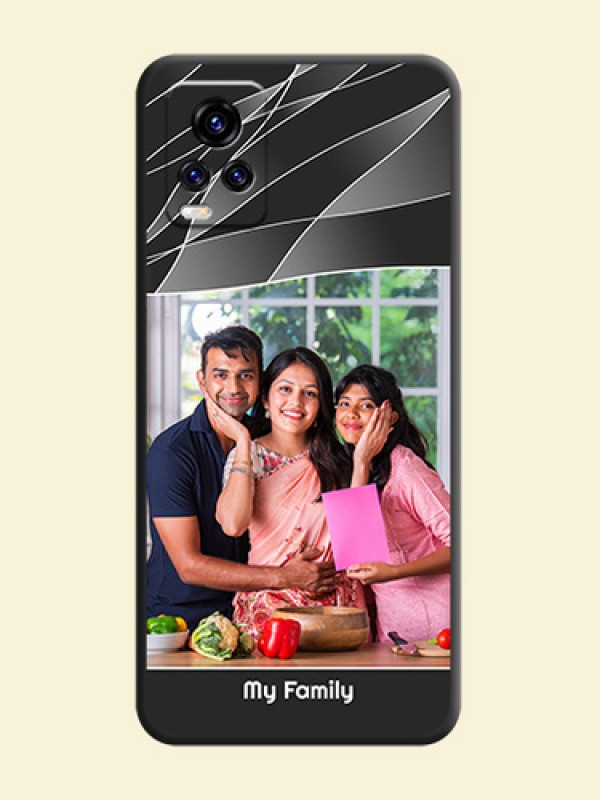 Mixed Wave Lines on Photo on Space Black Soft Matte Mobile Cover - Vivo V20 Pro 5G