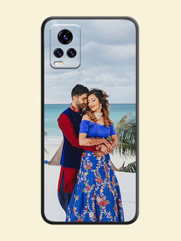 Full Single Pic Upload On Space Black Personalized Soft Matte Phone Covers -Vivo V20 Pro