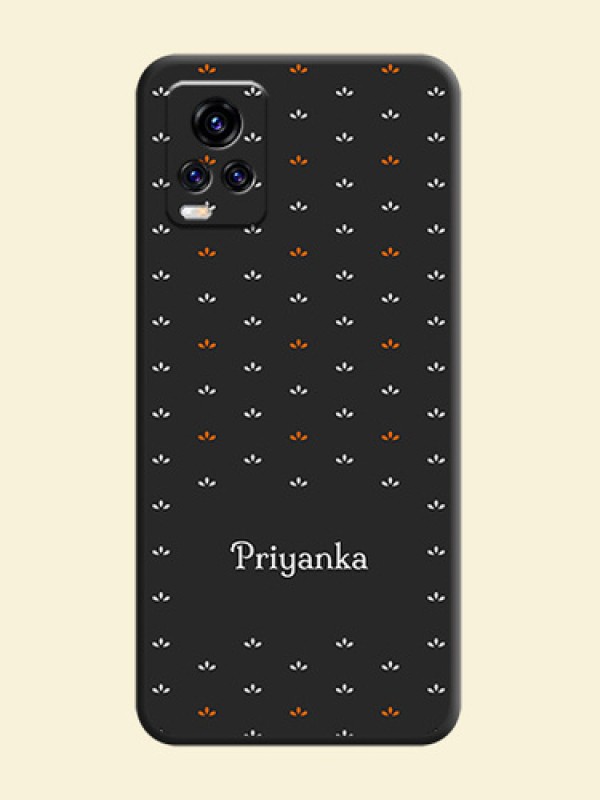Simple Pattern With Custom Text On Space Black Personalized Soft Matte Phone Covers -Vivo V20 Pro