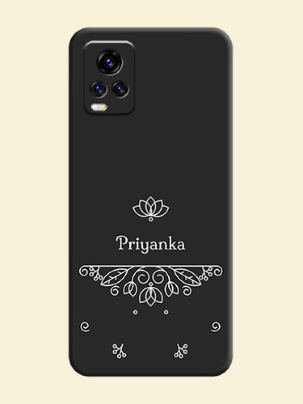 Lotus Garden Custom Text On Space Black Personalized Soft Matte Phone Covers -Vivo V20 Pro