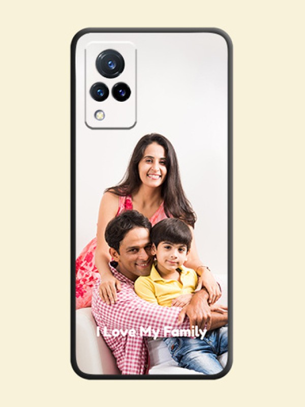 Full Single Pic Upload With Text On Space Black Personalized Soft Matte Phone Covers -Vivo V21 5G
