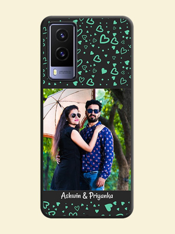 Sea Green Indefinite Love Pattern on Photo on Space Black Soft Matte Mobile Cover - Vivo V21E 5G