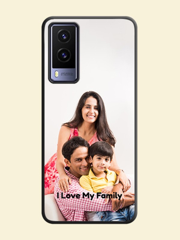 Full Single Pic Upload With Text On Space Black Personalized Soft Matte Phone Covers -Vivo V21E 5G