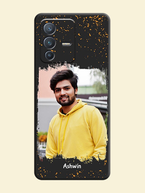 Spray Free Design on Photo on Space Black Soft Matte Phone Cover - Vivo V23 Pro 5G