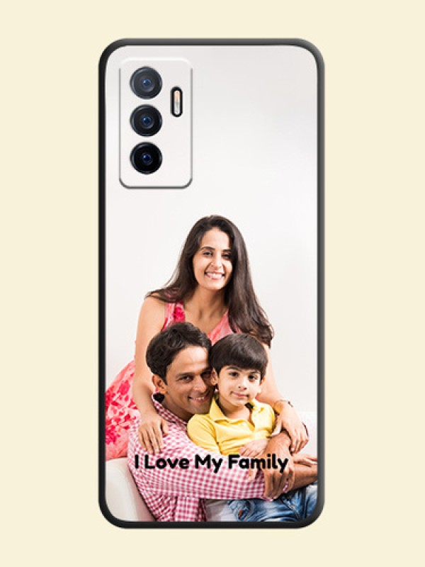 Full Single Pic Upload With Text On Space Black Personalized Soft Matte Phone Covers -Vivo V23E 5G