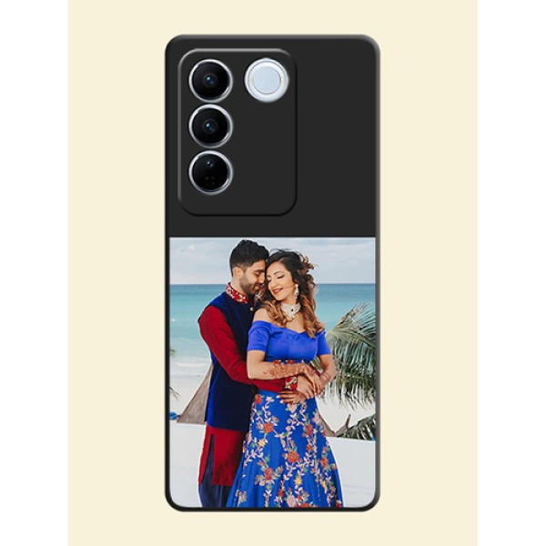 Image Upload With Space Black Color On Custom Soft Matte Mobile Back Cover - Vivo V27 Pro Image Upload With Space Black Color On Custom Soft Matte Mobile Back Cover - Vivo V27 Pro