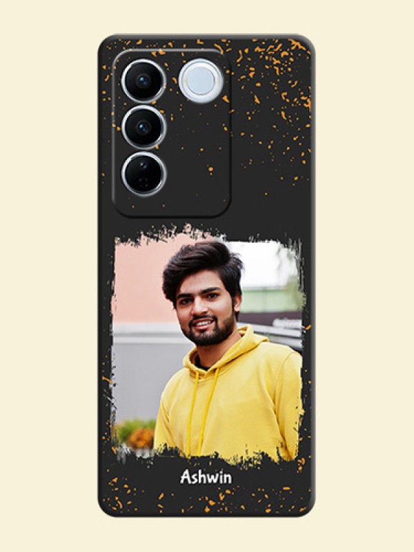 Spray Free Design on Photo on Space Black Soft Matte Phone Cover - Vivo V27