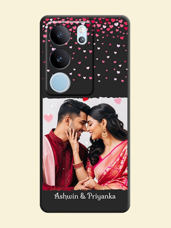 Fall in Love with Your Partner on Photo On Space Black Custom Soft Matte Mobile Back Cover - Vivo V29 5G