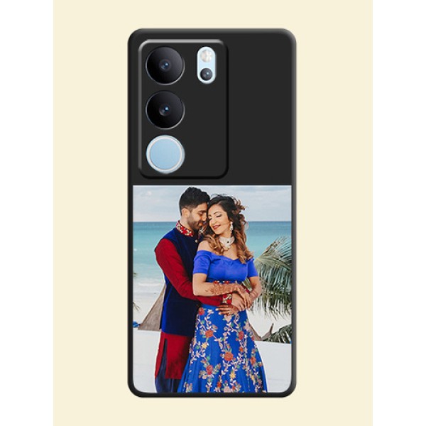Image Upload With Space Black Color On Custom Soft Matte Mobile Back Cover - Vivo V29 Pro 5G Image Upload With Space Black Color On Custom Soft Matte Mobile Back Cover - Vivo V29 Pro 5G