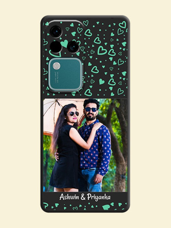 Sea Green Indefinite Love Pattern - Photo on Space Black Soft Matte Mobile Cover - Vivo V30 5G