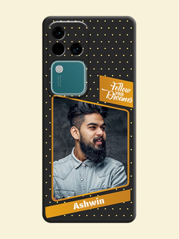 Follow Your Dreams with White Dots on Space Black Custom Soft Matte Phone Cases - Vivo V30 5G