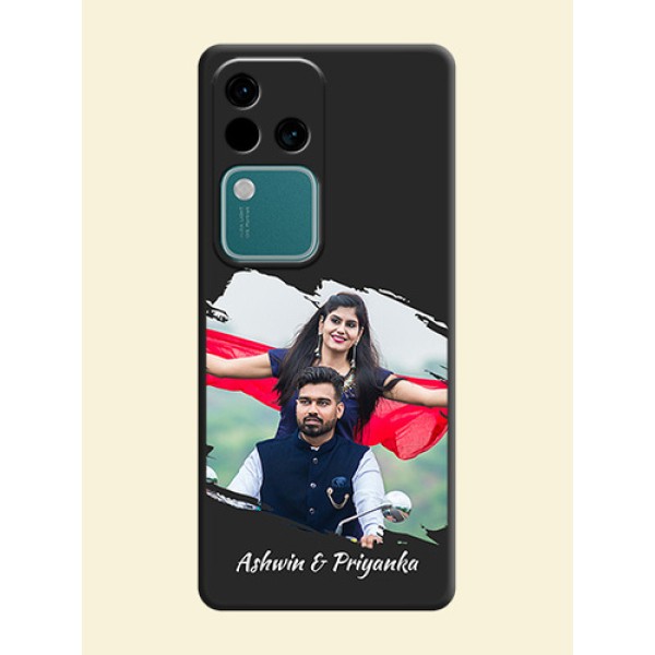 Grunge Brush Strokes - Photo on Space Black Soft Matte Back Cover - Vivo V30 Pro 5G