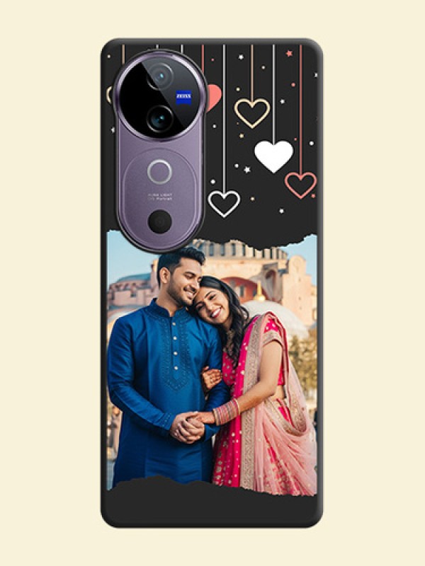 Love Hangings with Splash Wave Picture On Space Black Custom Soft Matte Mobile Back Cover - Vivo V40 Pro 5G