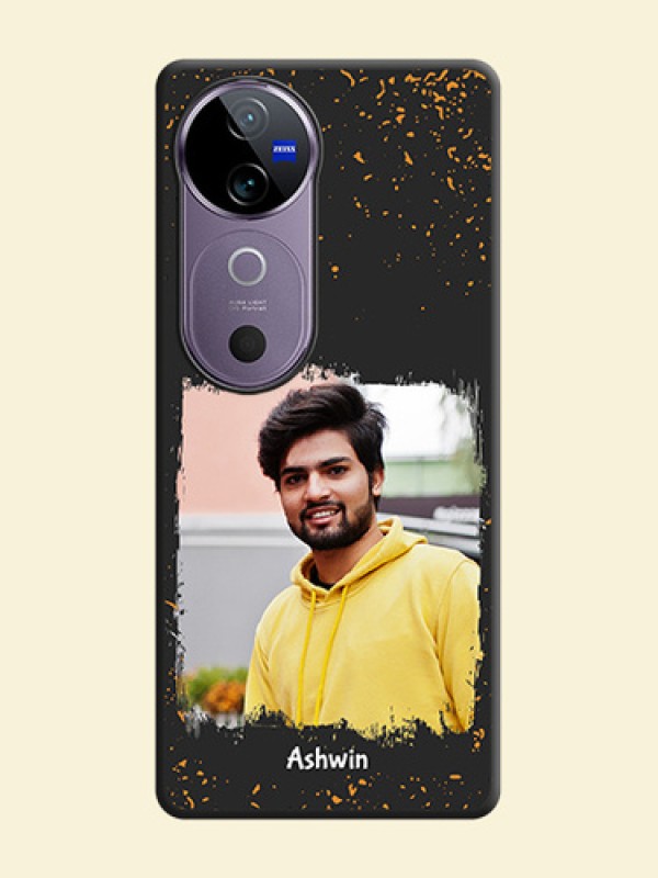 Spray Free Design on Photo On Space Black Custom Soft Matte Mobile Back Cover - Vivo V40 Pro 5G