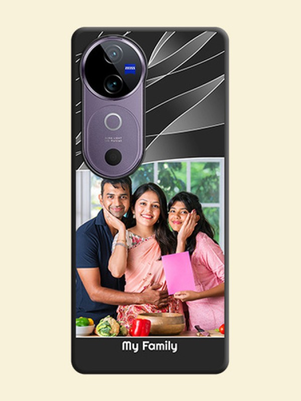 Mixed Wave Lines on Photo On Space Black Custom Soft Matte Mobile Back Cover - Vivo V40e 5G
