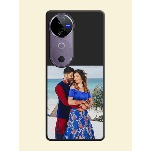 Image Upload With Space Black Color On Custom Soft Matte Mobile Back Cover - Vivo V40E 5G Image Upload With Space Black Color On Custom Soft Matte Mobile Back Cover - Vivo V40E 5G