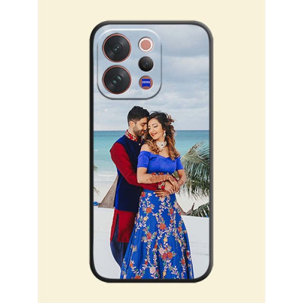 Full Single Pic Upload On Space Black Custom Soft Matte Mobile Back Cover - Vivo V70 5G Full Single Pic Upload On Space Black Custom Soft Matte Mobile Back Cover - Vivo V70 5G