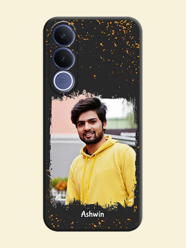 Spray Free Design on Photo On Space Black Custom Soft Matte Mobile Back Cover - Vivo V70 Fe 5G