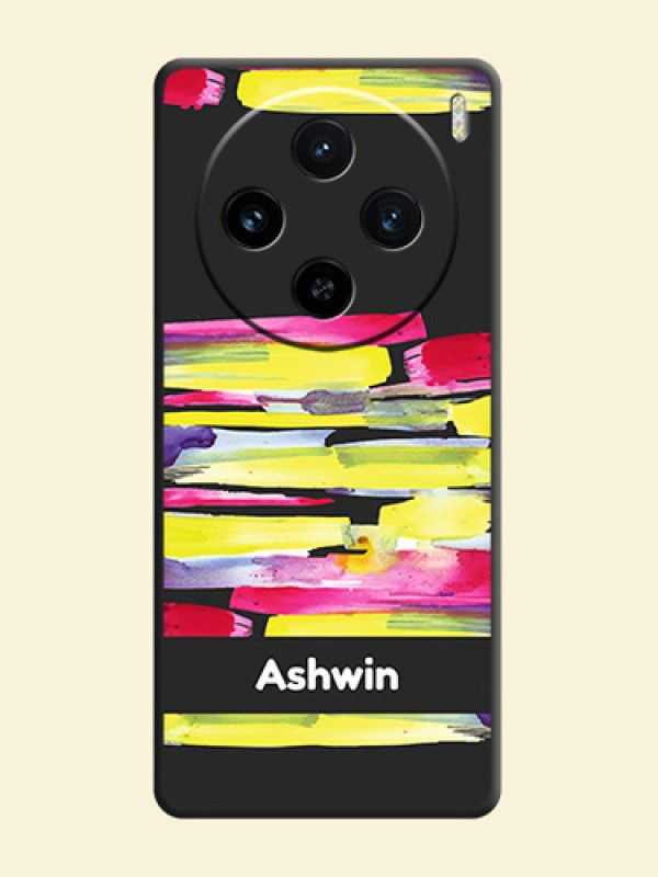 Brush Coloured on Space Black Personalized Soft Matte Phone Covers - Vivo X100 5G