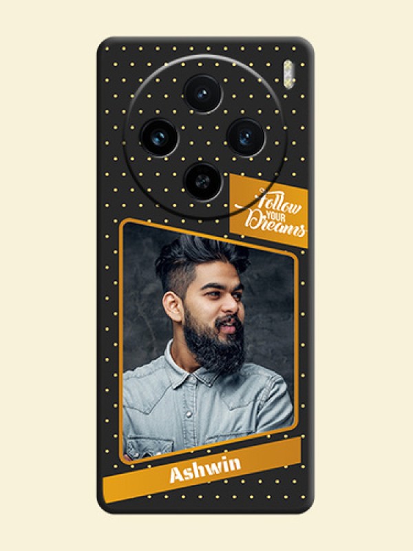 Follow Your Dreams with White Dots on Space Black Custom Soft Matte Phone Cases - Vivo X100 5G