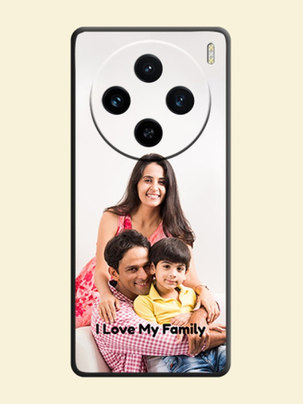 Full Single Pic Upload With Text On Space Black Personalized Soft Matte Phone Covers - Vivo X100 5G