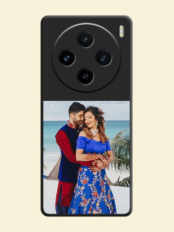 Image Upload With Space Black Color On Custom Soft Matte Mobile Back Cover - Vivo X100 5G