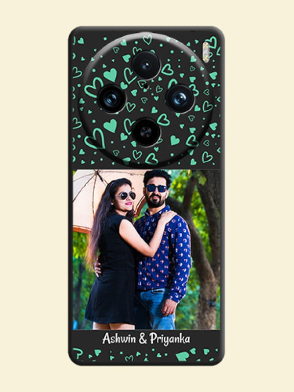Sea Green Indefinite Love Pattern - Photo on Space Black Soft Matte Mobile Cover - Vivo X100 Pro 5G