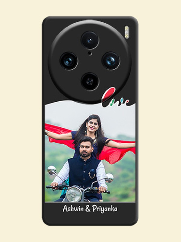 Fall in Love Pattern with Picture - Photo on Space Black Soft Matte Mobile Case - Vivo X100 Pro 5G