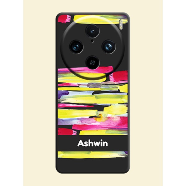 Brush Coloured on Space Black Personalized Soft Matte Phone Covers - Vivo X100 Pro 5G Brush Coloured on Space Black Personalized Soft Matte Phone Covers - Vivo X100 Pro 5G