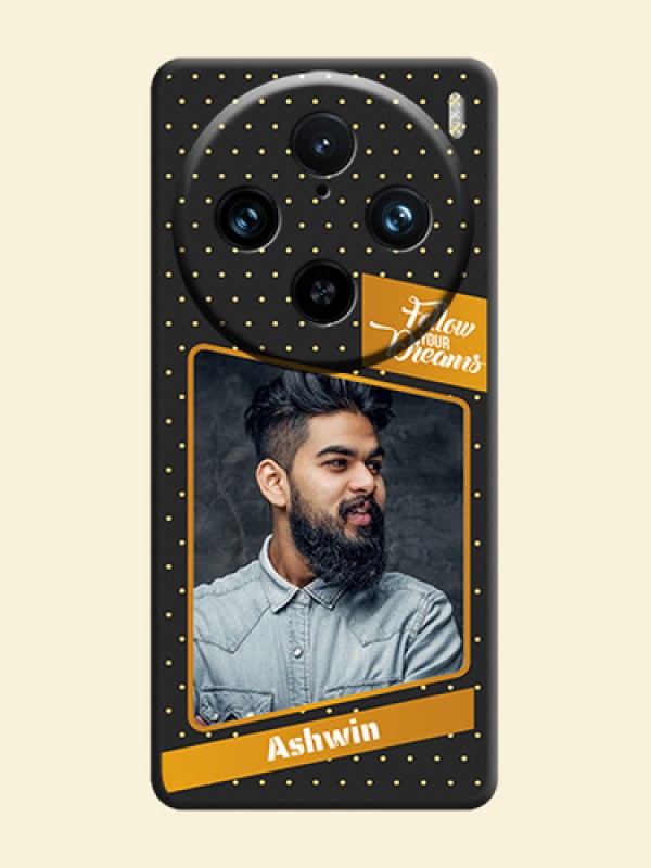 Follow Your Dreams with White Dots on Space Black Custom Soft Matte Phone Cases - Vivo X100 Pro 5G