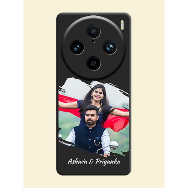 Grunge Brush Strokes - Photo on Space Black Soft Matte Back Cover - Vivo X100 Pro 5G