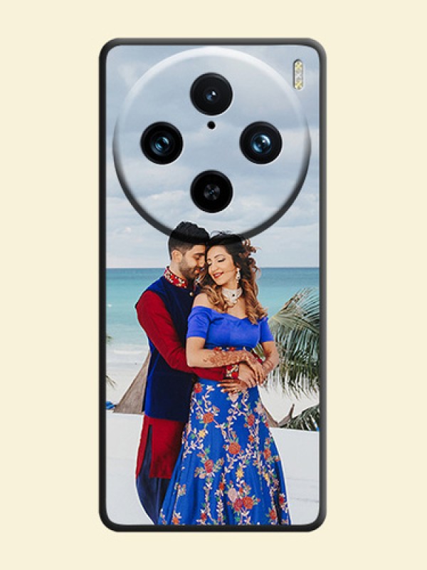 Full Single Pic Upload On Space Black Personalized Soft Matte Phone Covers - Vivo X100 Pro 5G