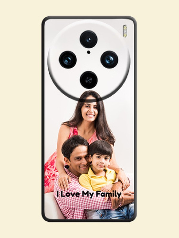 Full Single Pic Upload With Text On Space Black Personalized Soft Matte Phone Covers - Vivo X100 Pro 5G