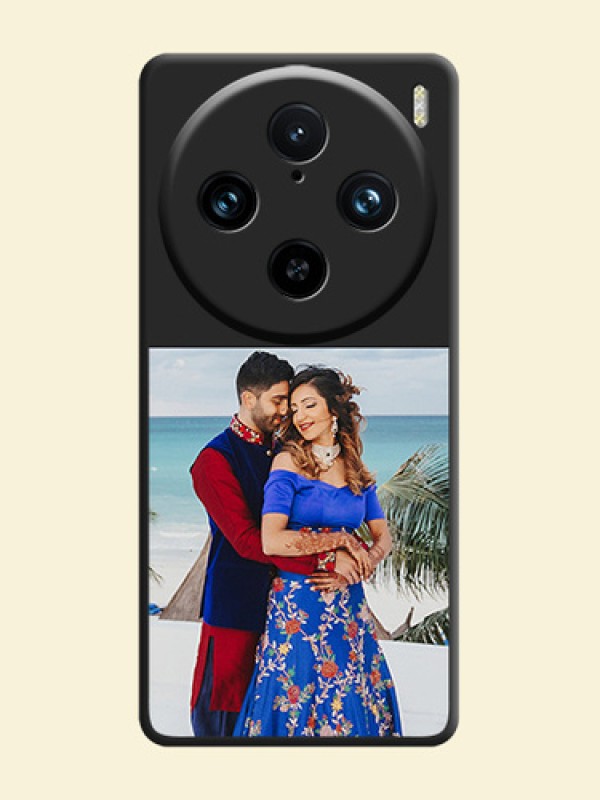 Image Upload With Space Black Color On Custom Soft Matte Mobile Back Cover - Vivo X100 Pro 5G