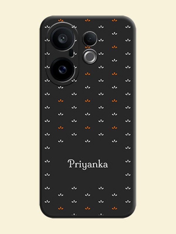 Simple Pattern With Custom Text On Space Black Custom Soft Matte Mobile Back Cover - Vivo X200 FE 5G