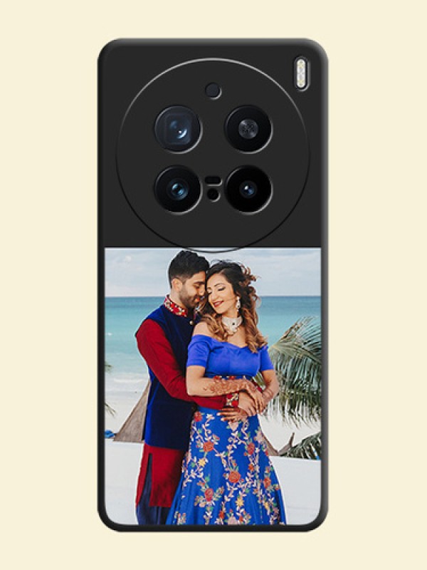 Image Upload With Space Black Color On Custom Soft Matte Mobile Back Cover - Vivo X200 Pro 5G