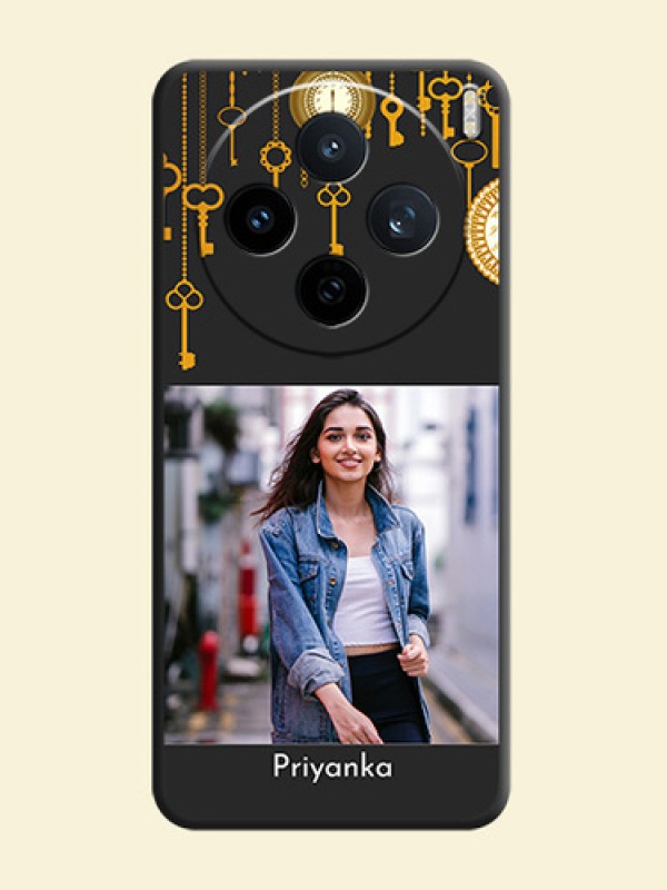 Decorative Design with Text On Space Black Custom Soft Matte Mobile Back Cover - Vivo X200T 5G