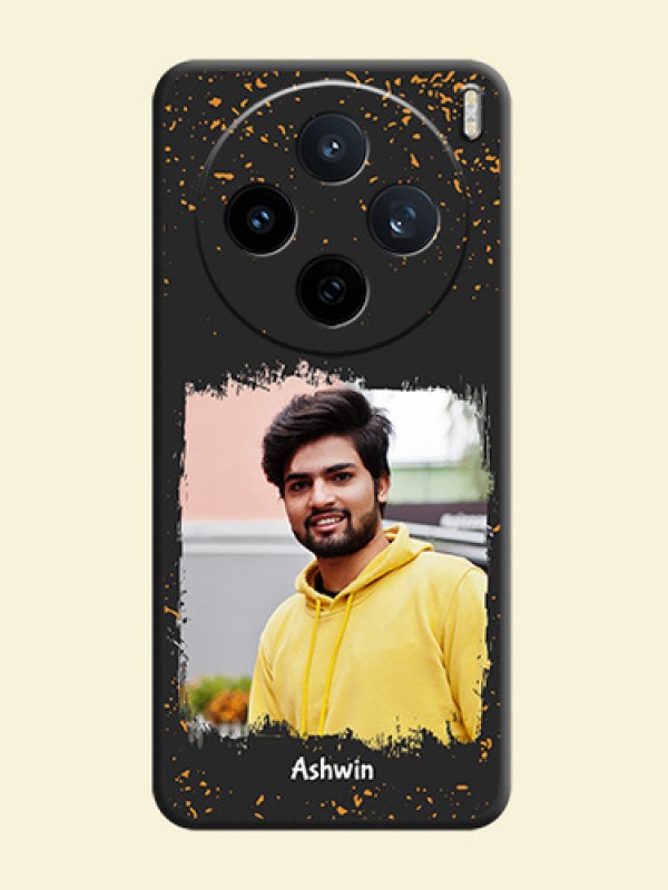 Spray Free Design on Photo On Space Black Custom Soft Matte Mobile Back Cover - Vivo X200T 5G