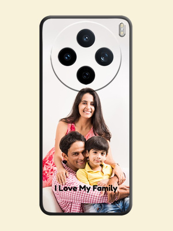 Full Single Pic Upload With Text On Space Black Custom Soft Matte Mobile Back Cover - Vivo X200T 5G