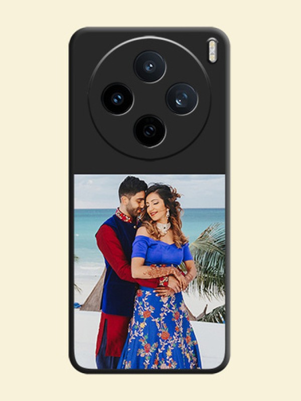 Image Upload With Space Black Color On Custom Soft Matte Mobile Back Cover - Vivo X200T 5G
