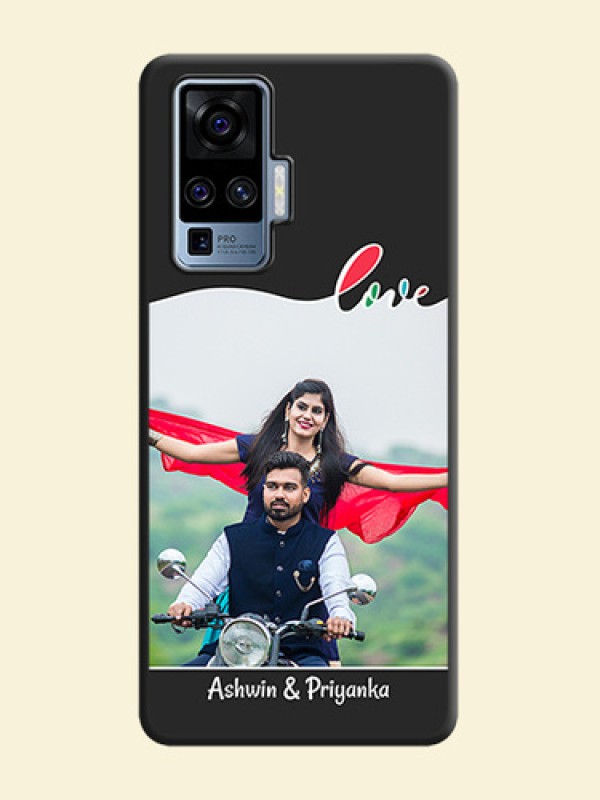Fall in Love Pattern with Picture - Photo on Space Black Soft Matte Mobile Case - Vivo X50 Pro 5G