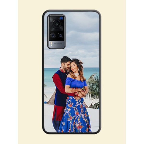 Full Single Pic Upload On Space Black Personalized Soft Matte Phone Covers -Vivo X60 5G
