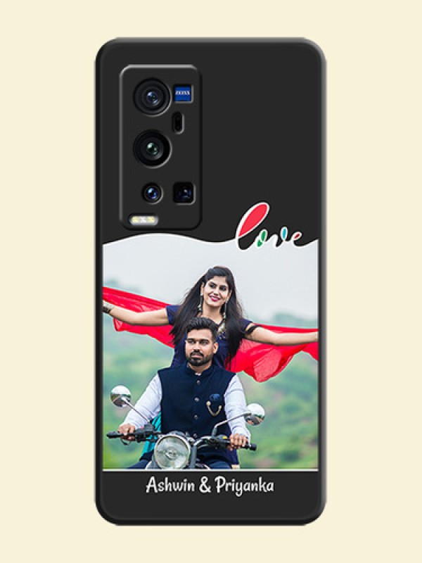 Fall in Love Pattern with Picture on Photo on Space Black Soft Matte Mobile Case - Vivo X60 Pro Plus