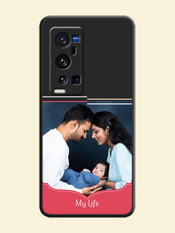 Classic Plain Design with Name on Photo on Space Black Soft Matte Phone Cover - Vivo X60 Pro Plus