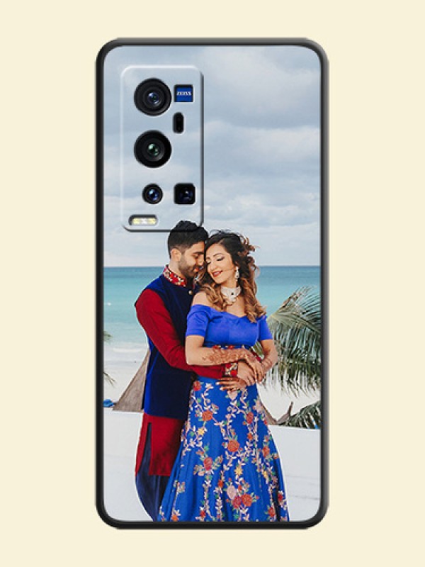 Full Single Pic Upload On Space Black Personalized Soft Matte Phone Covers -Vivo X60 Pro Plus 5G