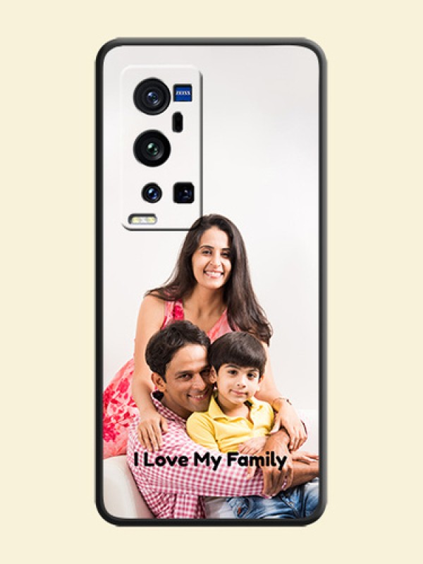 Full Single Pic Upload With Text On Space Black Personalized Soft Matte Phone Covers -Vivo X60 Pro Plus 5G