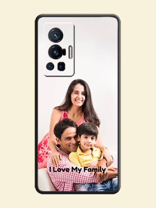 Full Single Pic Upload With Text On Space Black Personalized Soft Matte Phone Covers -Vivo X70 Pro 5G