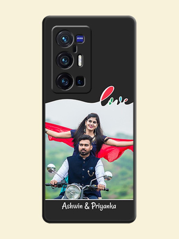 Fall in Love Pattern with Picture on Photo on Space Black Soft Matte Mobile Case - Vivo X70 Pro Plus 5G